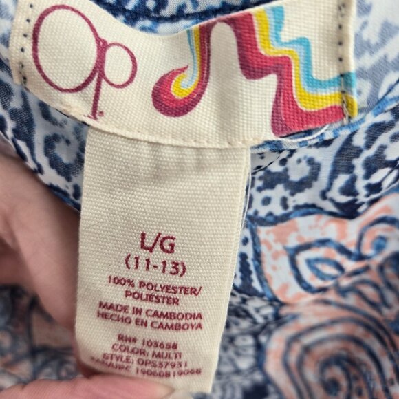 Ocean Pacific OP Swimsuit Cover Sheer Hi-Low Sleeveless Juniors Large - Picture 5 of 5